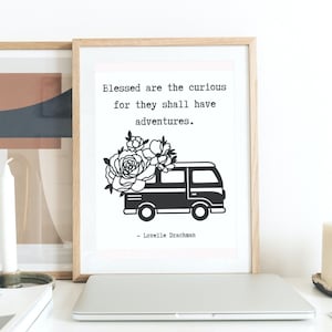 VW Bus Print, Travel Wall Art, Digital Travel Print, Travel Printable, Travel Quote Print, Adventure Print, Travel Wall Decor