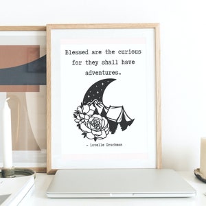 Moon Print, Travel Wall Art, Digital Travel Print, Travel Printable, Travel Quote Print, Adventure Print, Travel Wall Decor