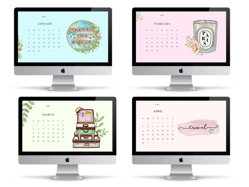 2023 Desktop Wallpaper Calendar Desktop Wallpaper 2023 - Etsy