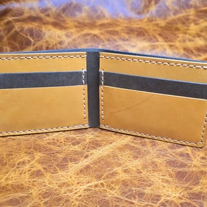 Bi-Fold Brieftasche aus echtem Leder Denver 100% handgefertigte Brieftasche für Männer