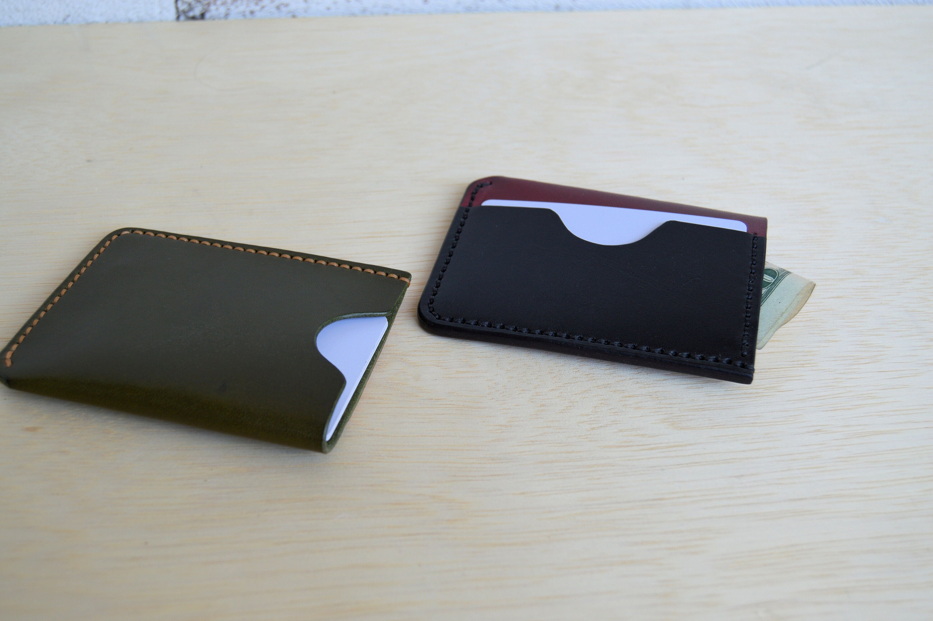Mini Wallet Genuine Leather Veg Tan 100% Handmade Minimalist Wallet - Etsy