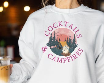 Happy Camper Sweatshirt, Camper Shirt, Adventure Shirt, Nature Lover Gift, Campfire Shirt, Camping Lover, Gift For Campers, Outdoorsy Shirt