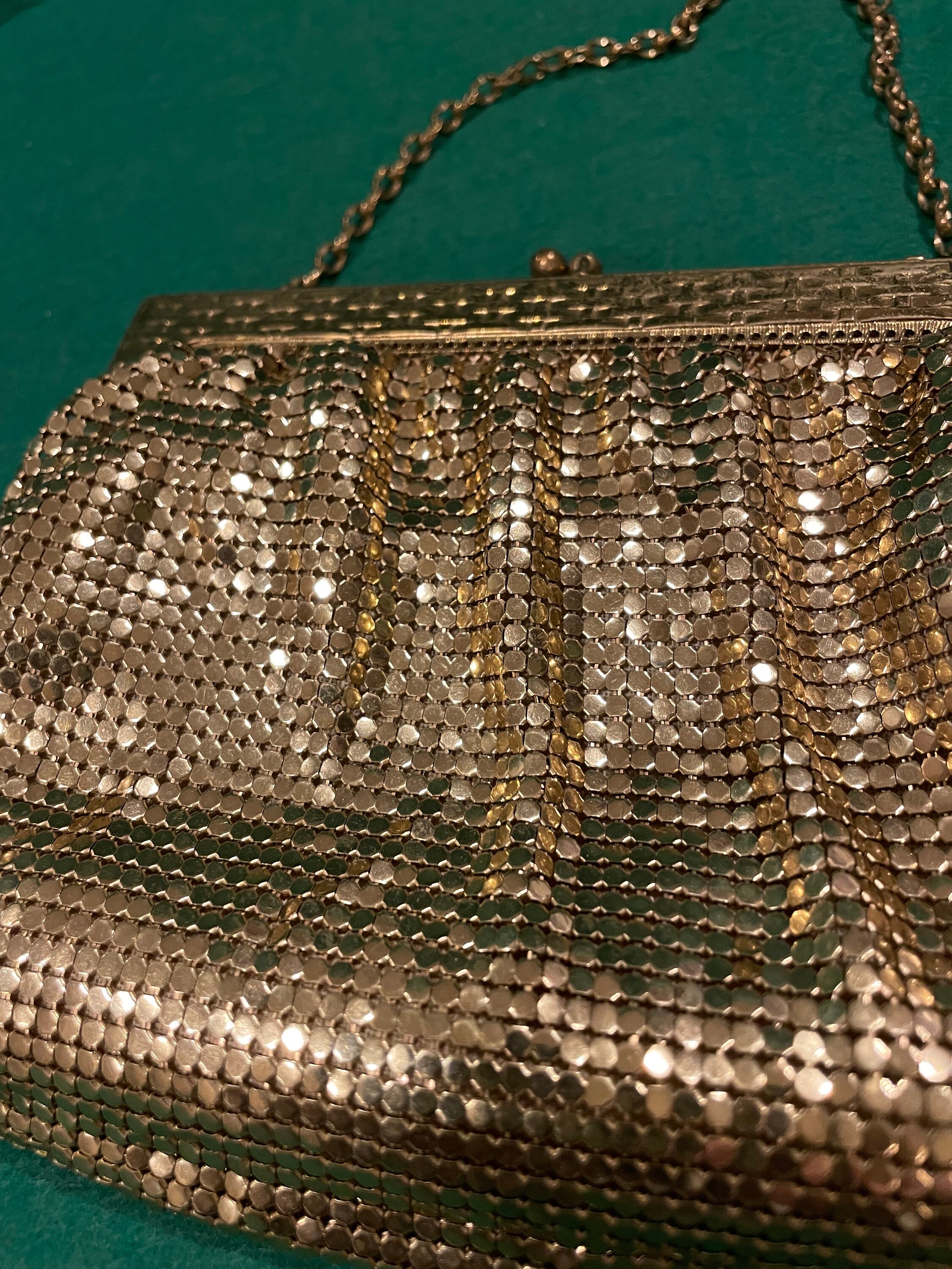 Vintage Whiting & Davis Gold Mesh Evening Purse - 1930s - Etsy