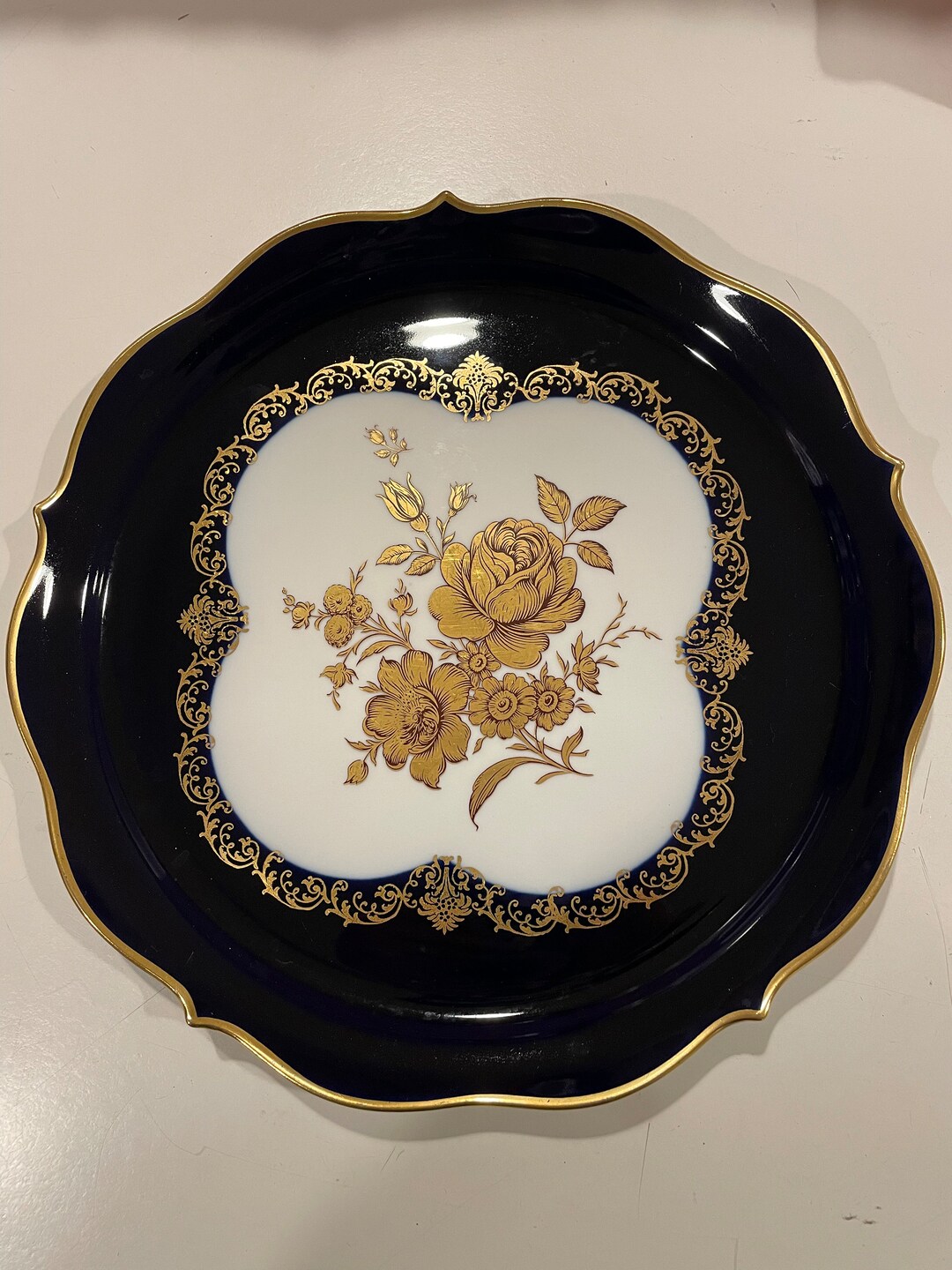 Ancien Plat Winterling Bavaria Germany - Décor Floral - Vintage French Finds