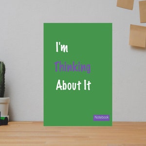 College Ruled Notebook, Journal, Green, Cute