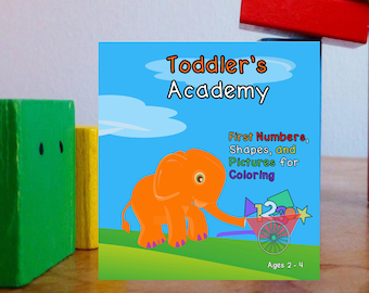 Learning Numbers and Shapes, Activity Coloring Book for Children