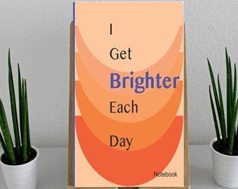 College Ruled Notebook, Bright Shades of Orange, Lined