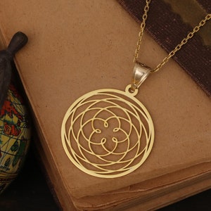 14K or 18K Solid Gold Rose of Venus Jewelry, Sacred Geometry