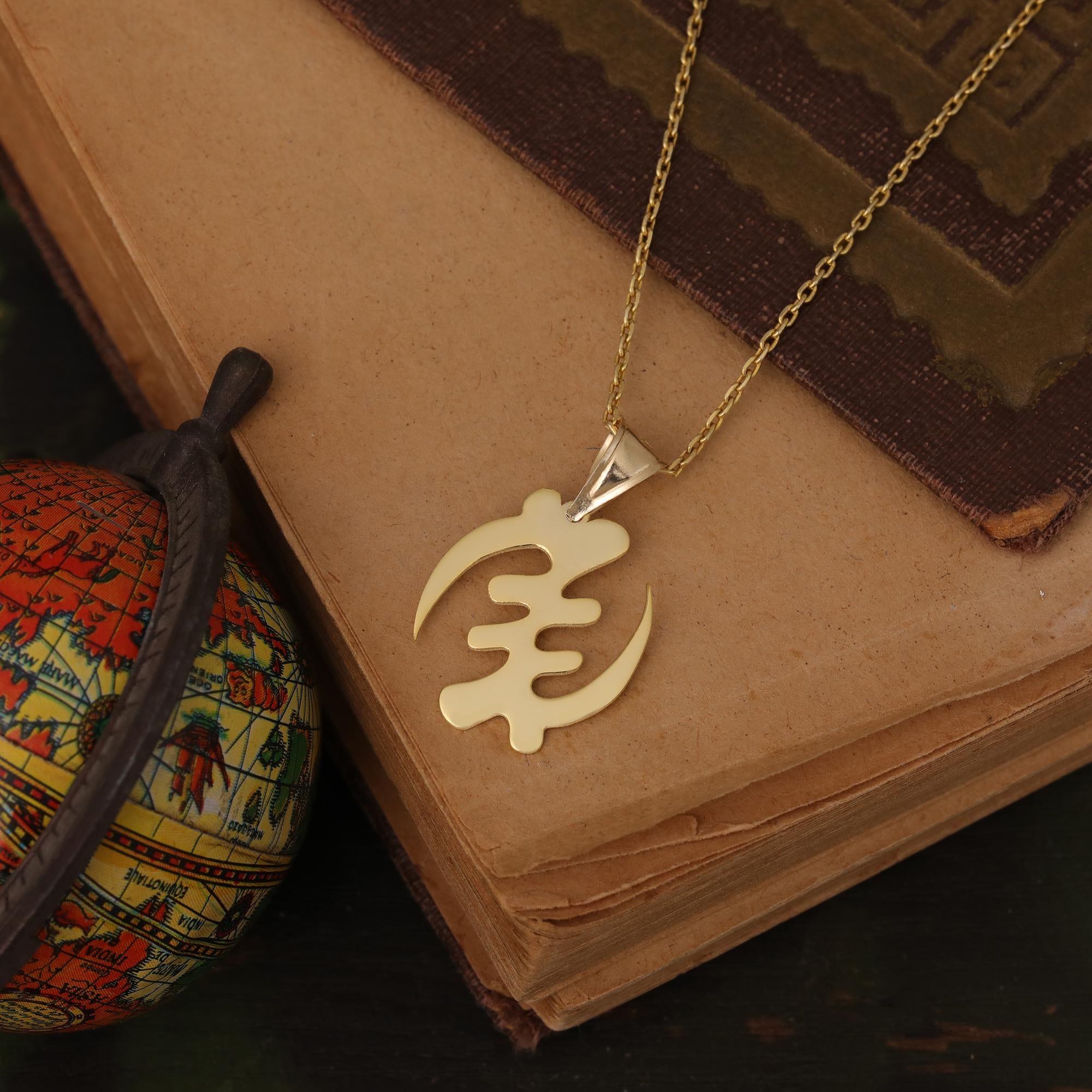 14k Gold Adinkra Necklace Charms