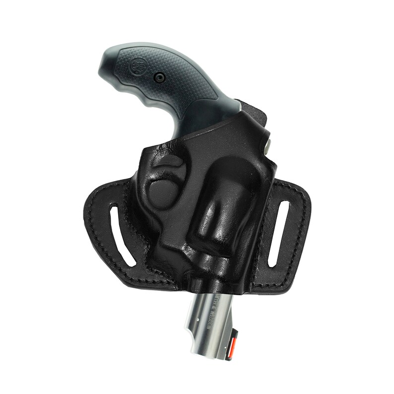 ALIS336 2 Slot Pancake Leather Holster Thumb Break Openend Etsy