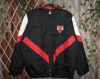 Large -Vintage Y2K Chicago Bulls embroider nba starter jacke