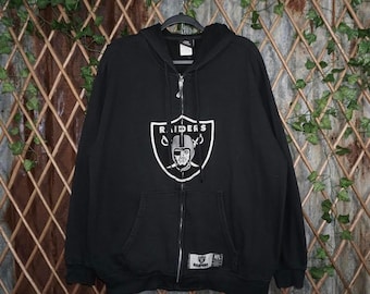 L - Vintage / Y2K 2000's Raiders Embroidered Zip-up Hoodie