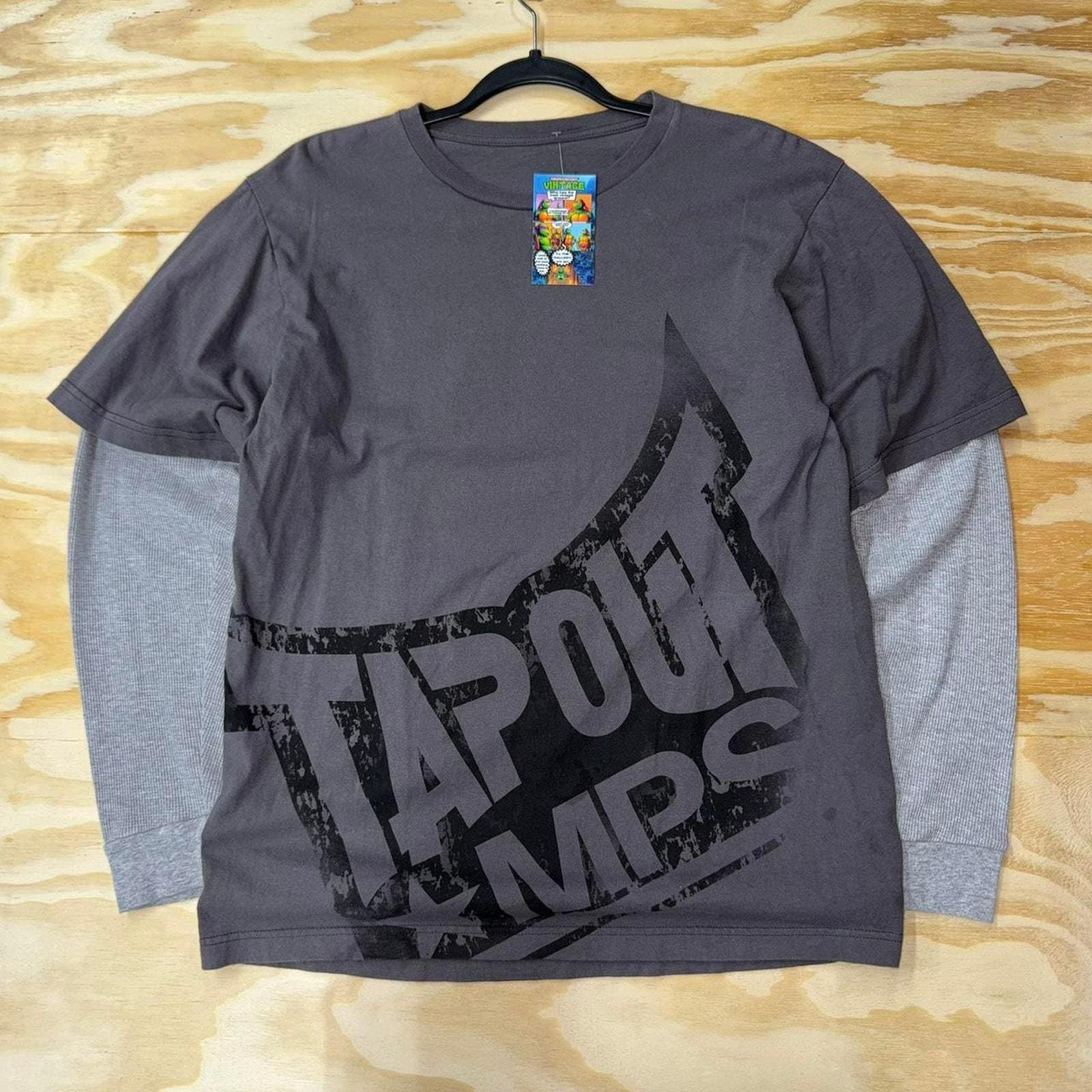 Vintage Y2k Tapout Mps 2000s Thermal Double Layer T-shirt - Etsy