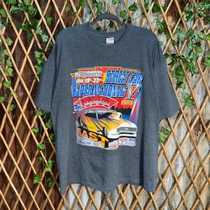 Vintage Y2K NHRA hot rod racing 00s las vegas nascar t-shirt image 1