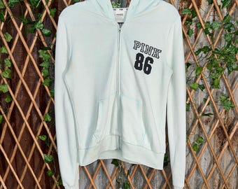 Vintage Y2K pink women/femme Victoria’s Secret zip up hoodie