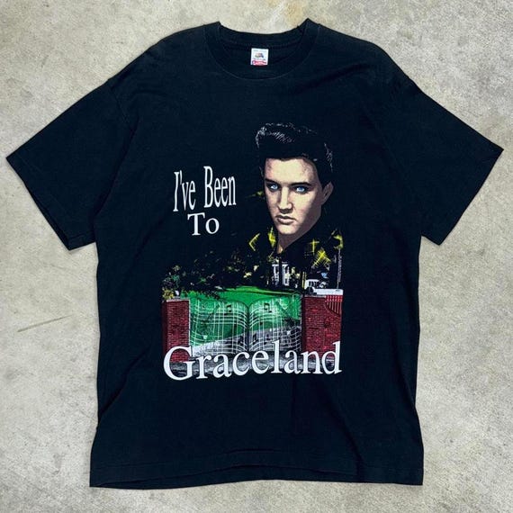 XXL - Vintage 90s Elvis Presley Graceland Big Face T-shirt - Etsy