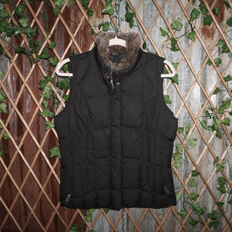 Gilet Doudoune Vintage Eddie Bauer – Duvet D'oie Rouge – Taille L – Années 70