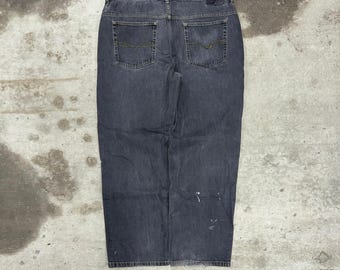 Vintage 90s Anchor Blue Beyond Baggy White Jeans, Baggy Skate