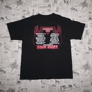 Small-Vintage Y2K monster jam flame grave digger 00s t-shirt image 2
