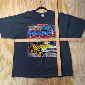 Vintage Y2K NHRA hot rod racing 00s las vegas nascar t-shirt image 4