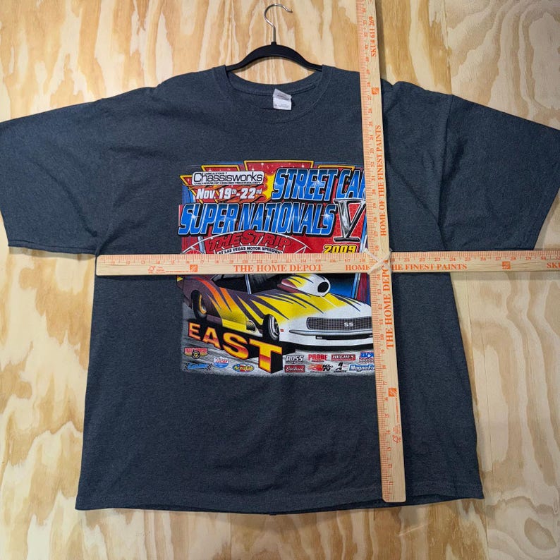 Vintage Y2K NHRA hot rod racing 00s las vegas nascar t-shirt image 4