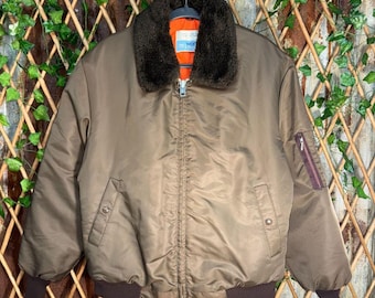 Hand-painted A2 Leather Flight Jacket With Pin up and Air