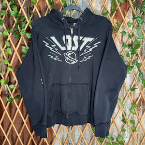 Vintage y2k lost Enterprises skate 00s grunge zip up hoodie