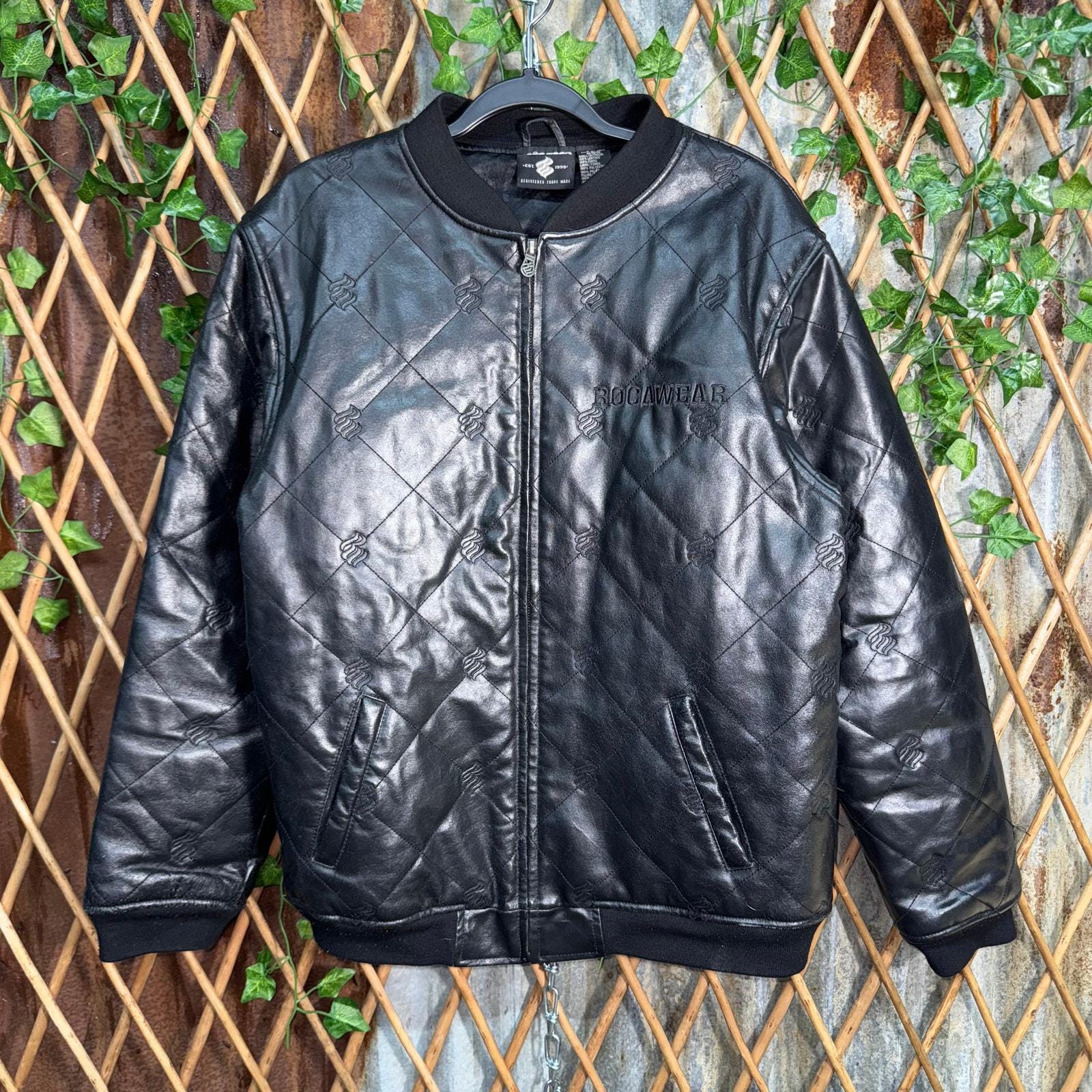 Rocawear Leather Jacket - Etsy