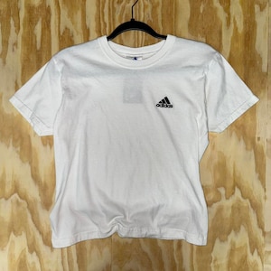 ✅00s adidas logo 3stripe L/S tee old y2k 00s Vintage Faded Adult Sardidas ADIDAS Humor y2k T-Shirt