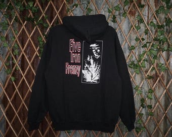 Sudadera con capucha grande estilo vintage Y2K Five Iron Frenzy de los 90.