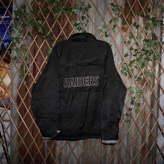 Large-vintage Y2K Oakland Raiders Zip NLFL 90s Puffer Jacket - Etsy