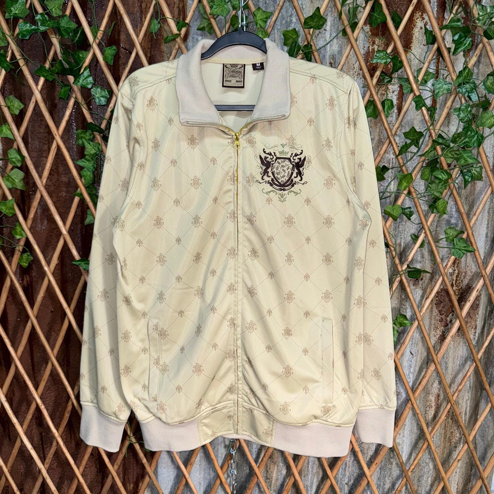 Vintage Y2K Anchor Blue 00s Embroidered Monogram Aop Jacket - Etsy UK