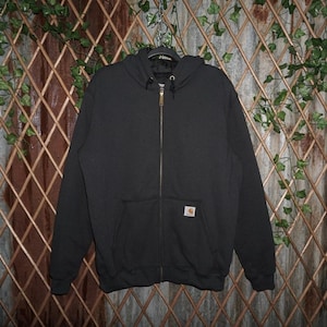 Medium-Vintage Y2K Carhart workwear 00s zip up hoodie jacket image 1