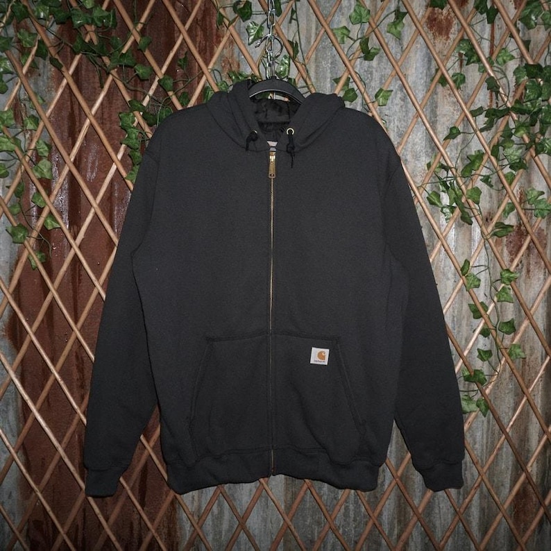 Medium-Vintage Y2K Carhart workwear 00s zip up hoodie jacket image 1