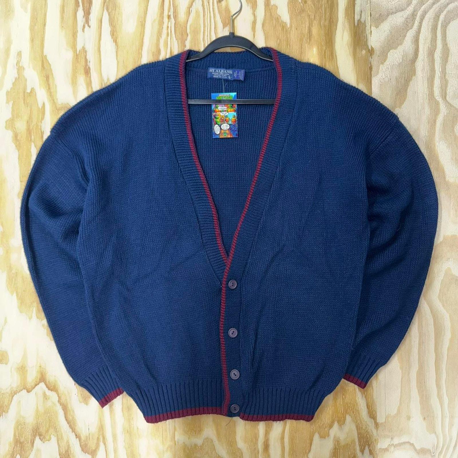 Vintage Y2k St Albans 1990s Button Knitted Cardigan Sweater - Etsy
