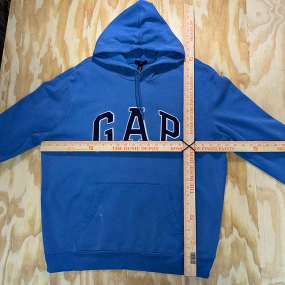 Vintage Y2k Gap Arc Embroidered Blue 2000s Hoodie Sweatshirt - Etsy