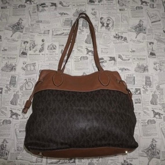 Vintage Y2K Michael Kors MK 2000s Leather Tote Shoulder Bag - Etsy