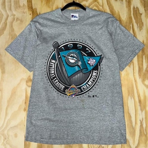 Vintage y2k florida marlins MLB Pro Player grey t-shirt
