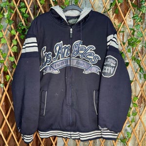 Vintage Y2k Los Angeles 24 2000s Zip up Puffer Hoodie Jacket - Etsy