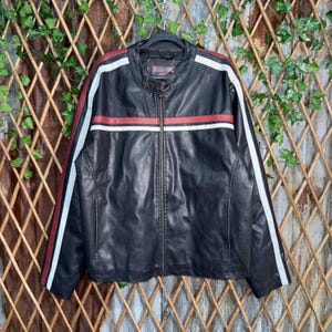 2000s Leather Jacket - Etsy