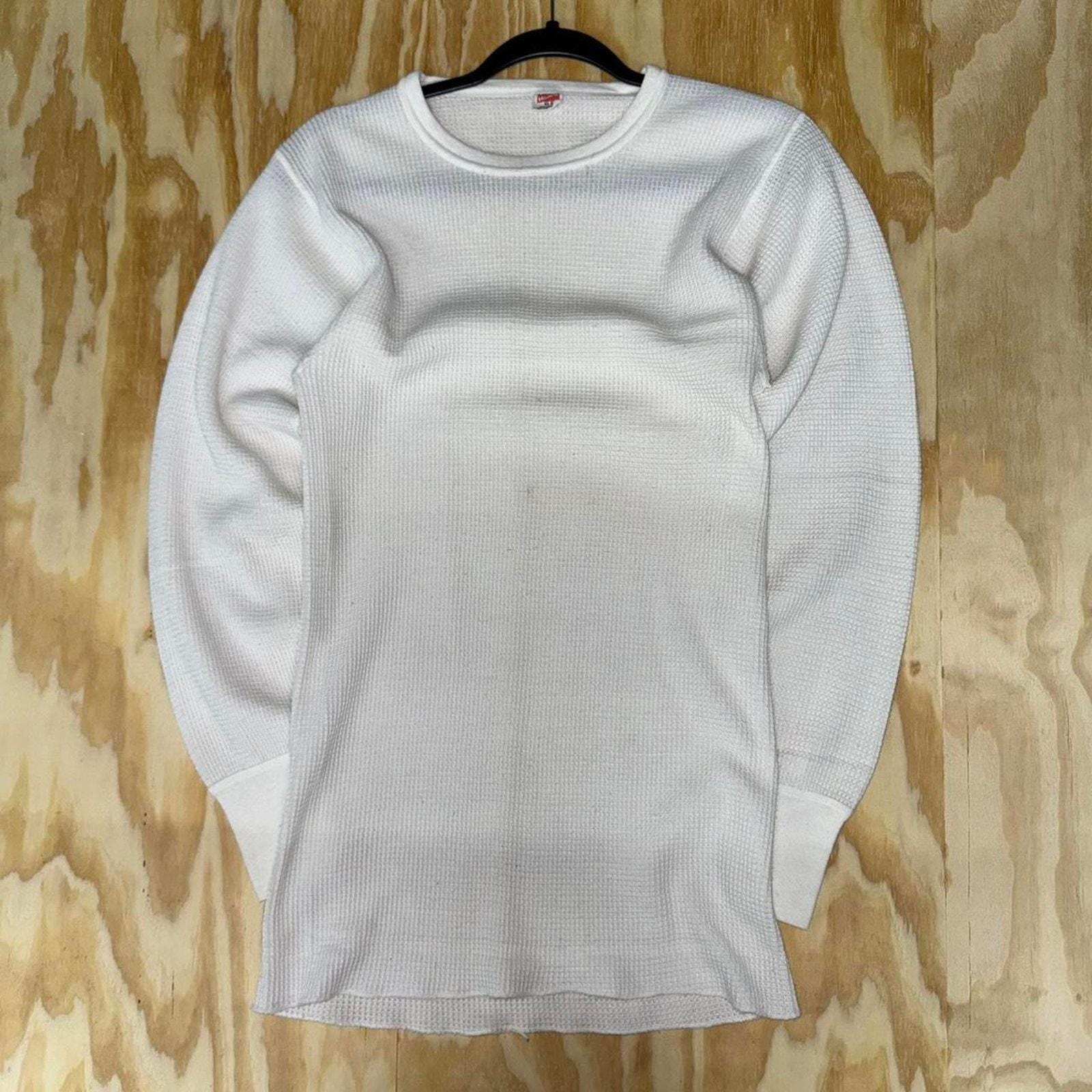 カットソー(長袖/七分) Hanes vintage thermal tops. 70s Hanes Thermal - Etsy