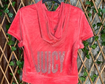 Vintage Y2K juicy couture rhinestone embroider femme hoodie
