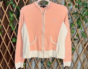 Vintage Y2K BCBG femme 2000s rhinestone bling zip up hoodie