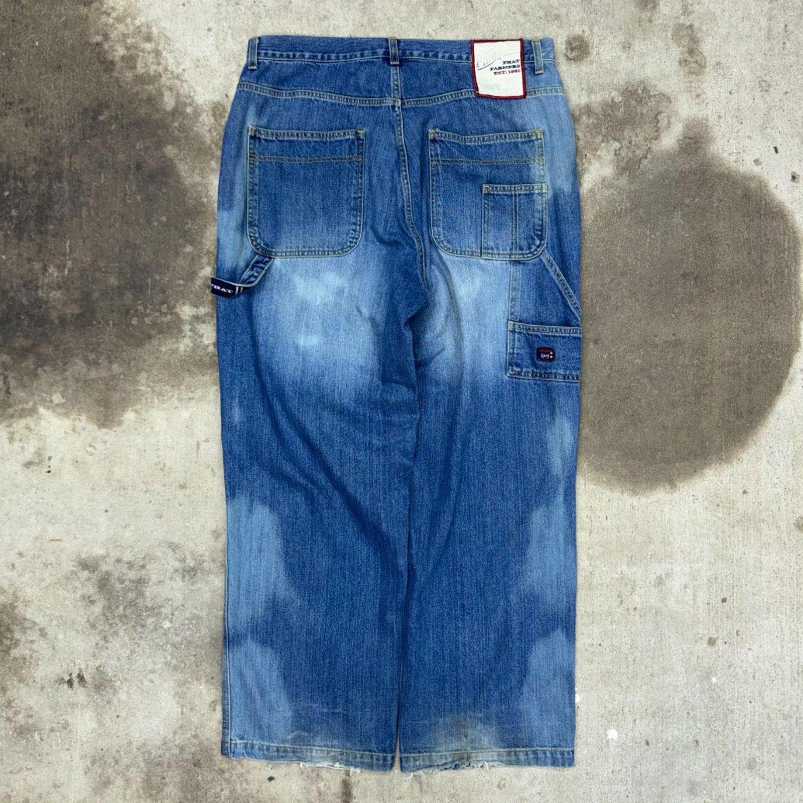 Pantaloncini jeans vintage Phat Farm Fuel denim nuovi taglia 32 blu Pantaloncini jeans vintage Phat Farm Fuel denim nuovi taglia 32 blu