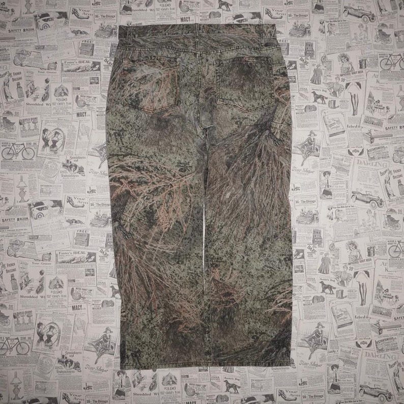 36 - Pantalones de caza vintage Y2K con camuflaje realtree en roble musgoso de los años 90 imagen 1