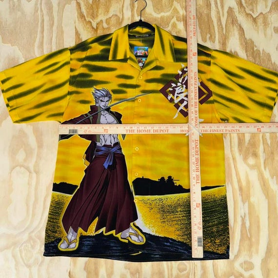 XL - Vintage Y2k Anime Style Button up T-shirt - Etsy