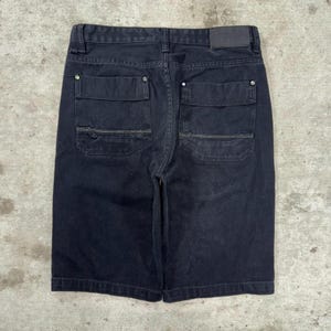 Vintage y2k sean john 00s denim wide leg baggy shorts jorts