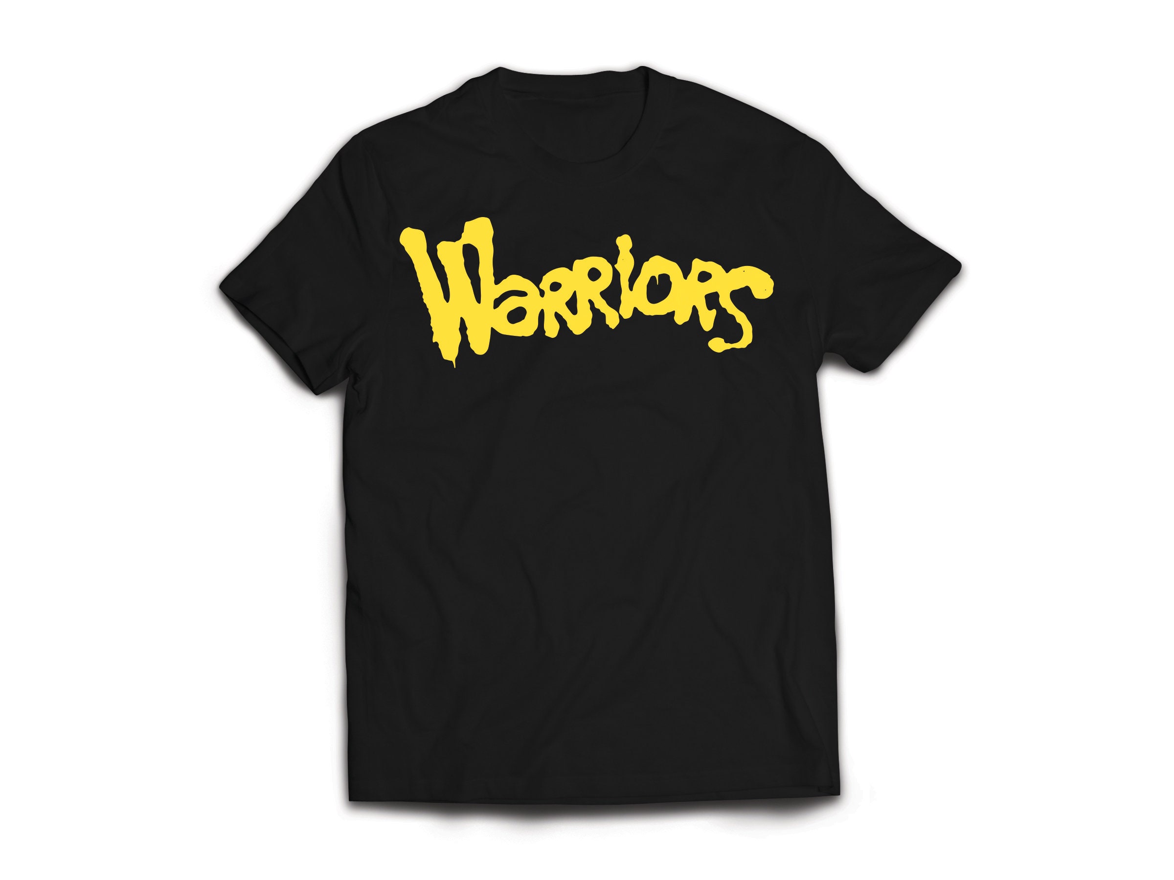 Warriors Vintage Movie Style Black n Yellow Tee