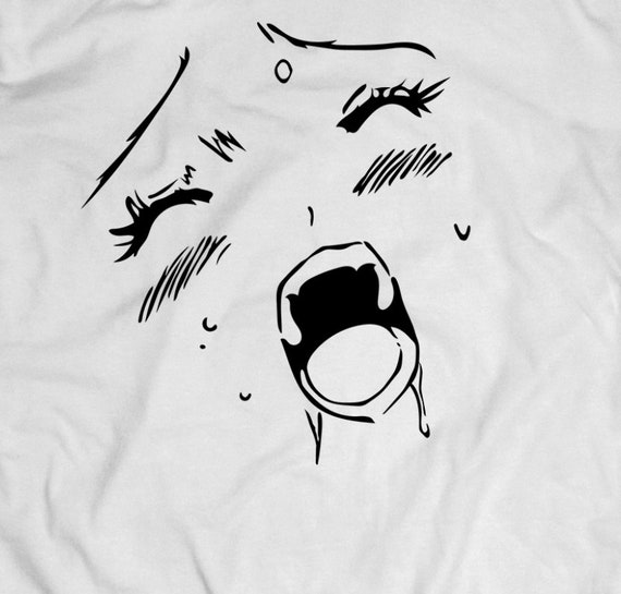 Anime Girl Face Crying Funny Tee - Etsy Anime Girl Face Crying Funny Tee - Etsy