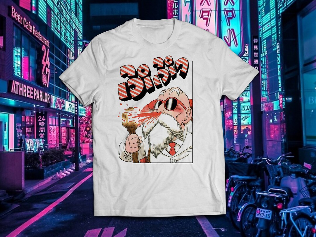 Master Roshi Anime Funny White Tee - Etsy